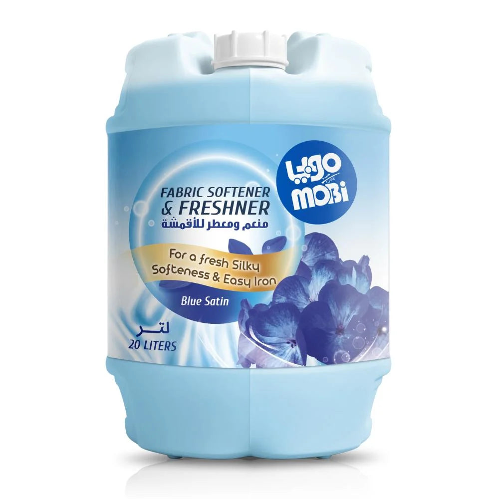Moby Fabric Softener & Freshener – Blue Satin Fragrance | 20L Economy Pack
