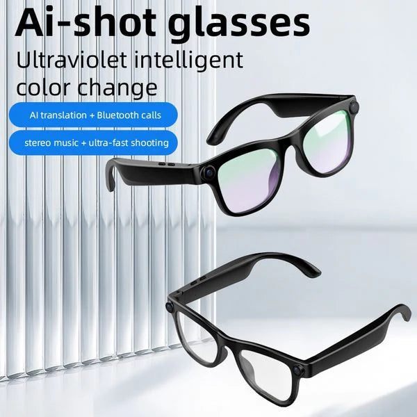 AI Smart Camera Bluetooth Glasses – 8MP HD Camera Wireless Audio Smart Eyewear