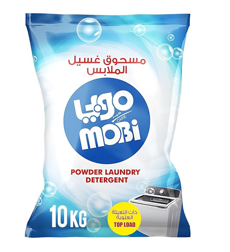 Mobi Green Premium Laundry Detergent Powder – 10 kg | Ultra-Low Foam for Front-Loading Machines