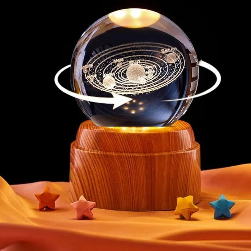 Crystal Ball LED Night Light – Elegant Ambient Lamp (USB Powered)
