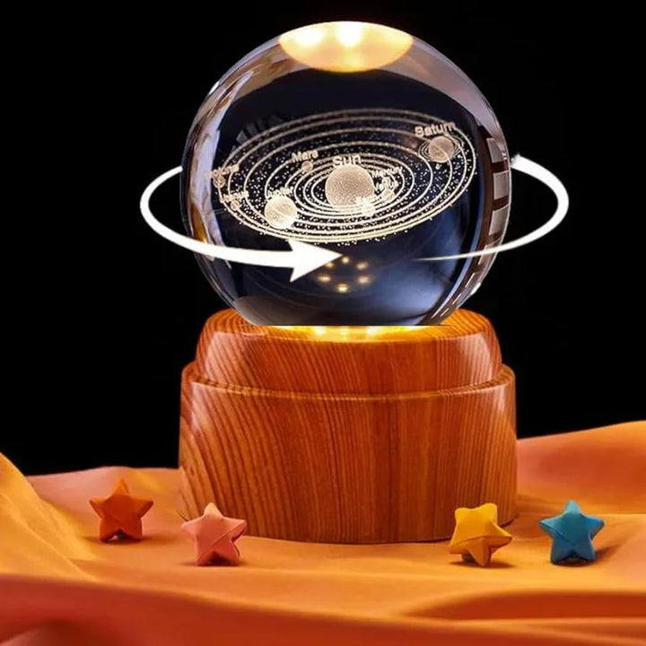 Crystal Ball LED Night Light – Elegant Ambient Lamp (USB Powered)