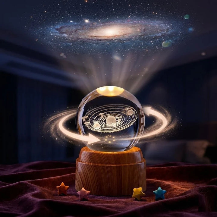 Crystal Ball LED Night Light – Elegant Ambient Lamp (USB Powered)