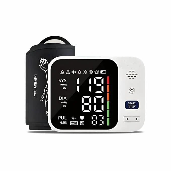 Digital Arm Blood Pressure Monitor – Large Display, Voice Guidance, Pulse Detection & Memory Function