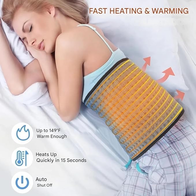 Electric Heating Pad – Digital Temperature Control & Fast Heat Therapy for Pain Relief