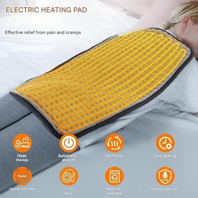 Electric Heating Pad – Digital Temperature Control & Fast Heat Therapy for Pain Relief