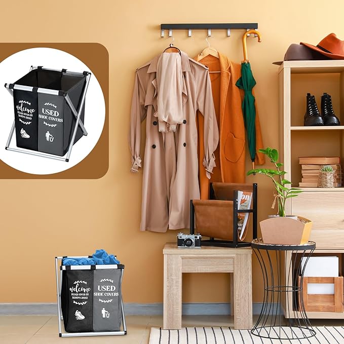 Foldable Laundry Basket – Multi-Compartment Clothes Organizer with Durable Frame