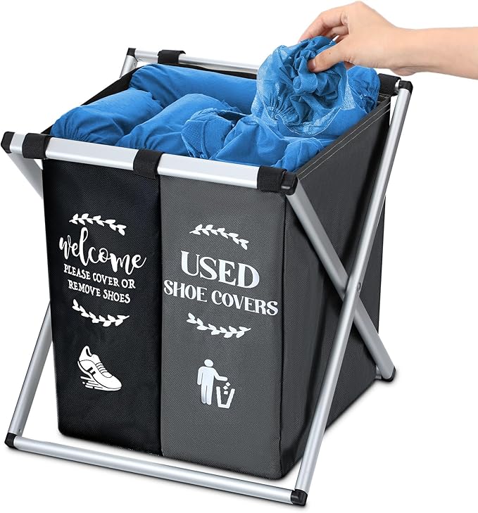 Foldable Laundry Basket – Multi-Compartment Clothes Organizer with Durable Frame