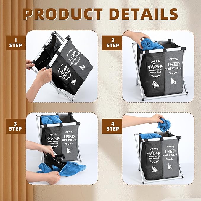 Foldable Laundry Basket – Multi-Compartment Clothes Organizer with Durable Frame