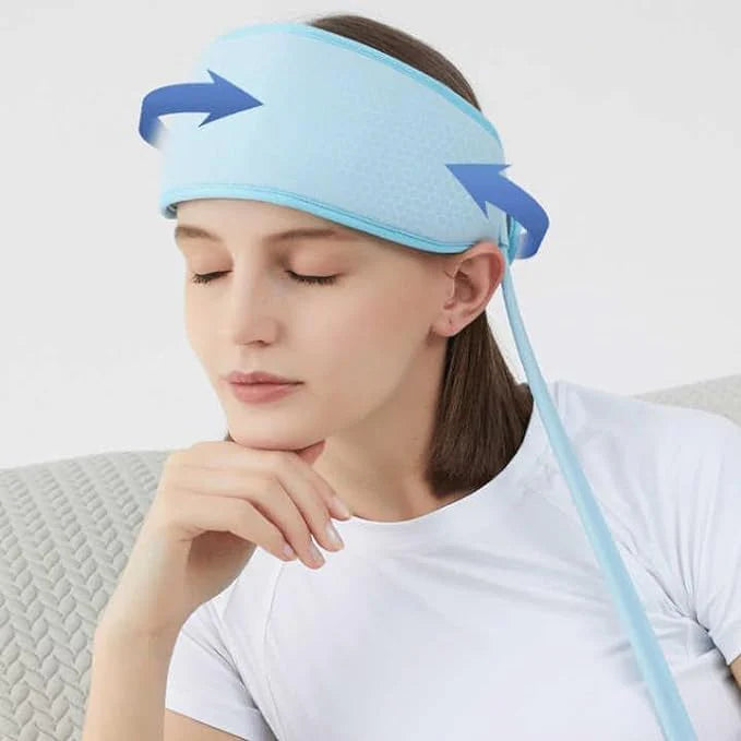 6-Zone Heated Head Massage Cap – Air Compression Massage with Heat Therapy