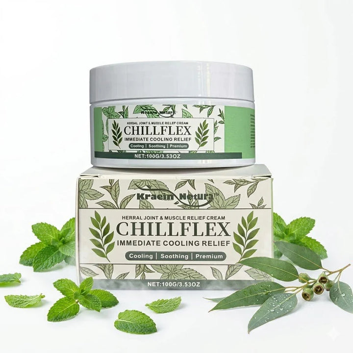 Kraam Natura Chillflex Herbal Relief Cream – Cooling Joint & Muscle Support (100g)