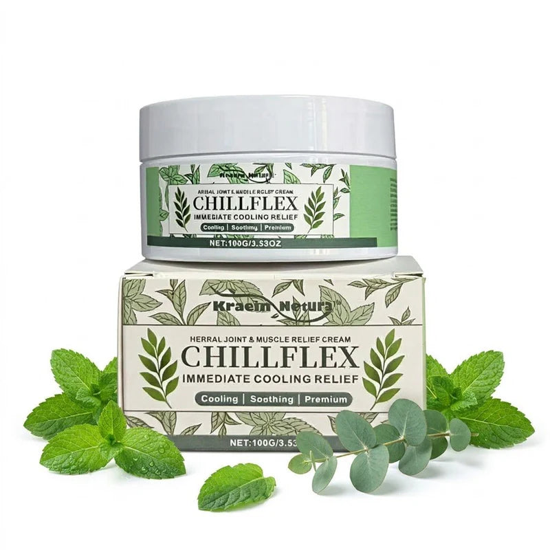 Kraam Natura Chillflex Herbal Relief Cream – Cooling Joint & Muscle Support (100g)