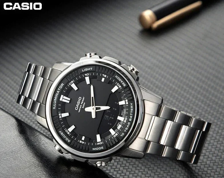 Casio AMW-880D-9AVDF Men’s Analog-Digital Stainless Steel Watch
