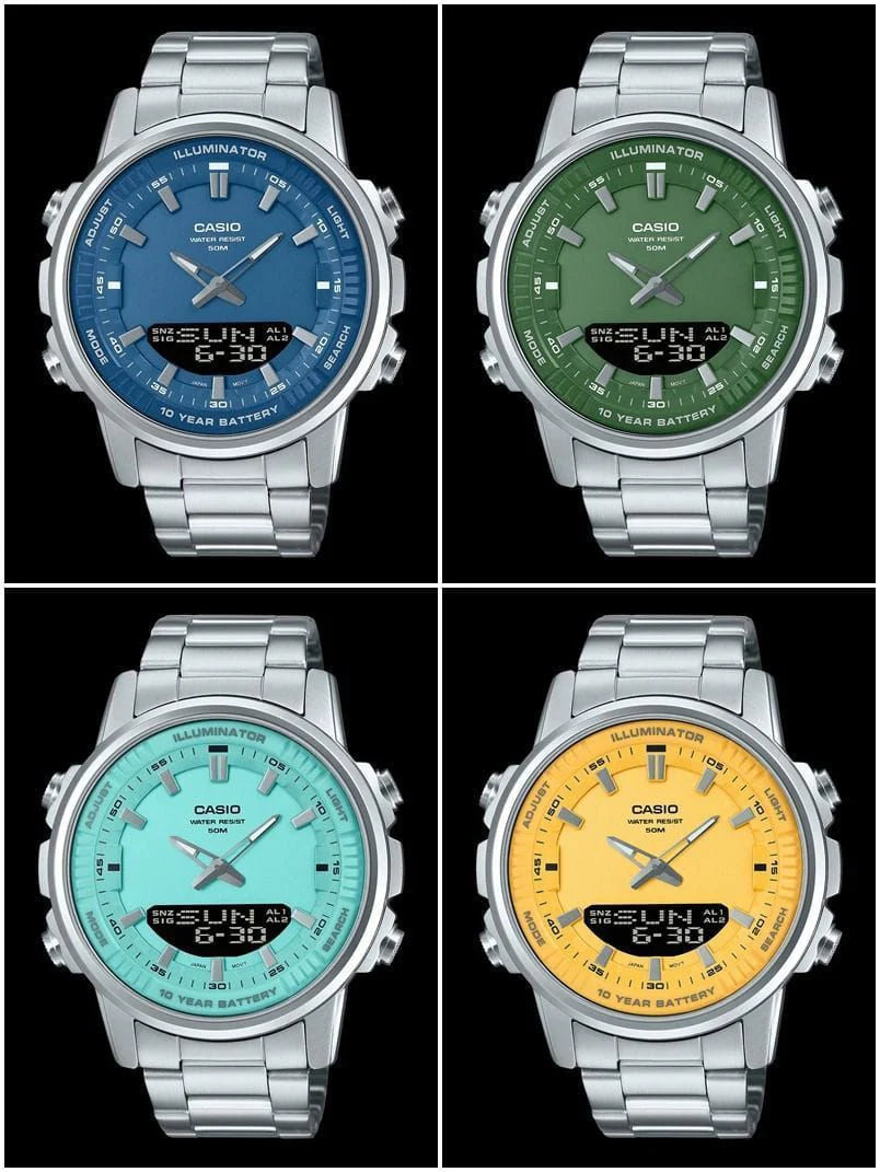 Casio AMW-880D-9AVDF Men’s Analog-Digital Stainless Steel Watch
