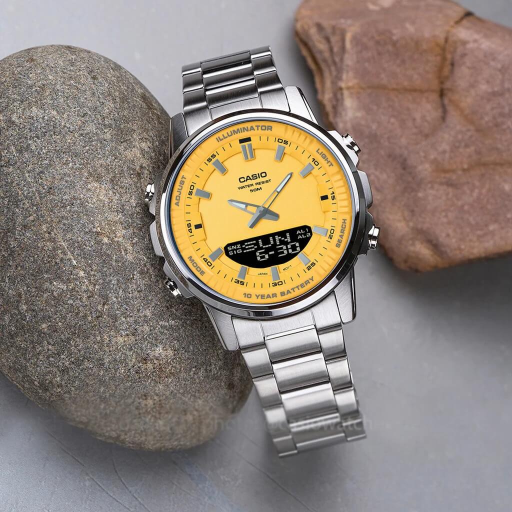 Casio AMW-880D-9AVDF Men’s Analog-Digital Stainless Steel Watch